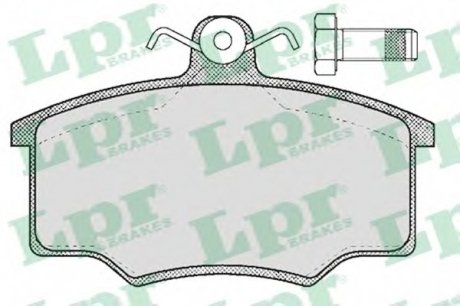 Комплект тормозных колодок, дисковый тормоз LPR 05P187 (фото 1)