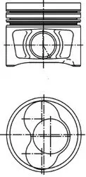 Поршень, комплект AUDI/SKODA/VW A4,Octavia,Superb,Caddy 2,0TDI 04-10 (1-2цил.) KOLBENSCHMIDT 40408600