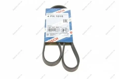 РЕМІНЬ П-КЛИНОВИЙ 4PK1015 1 987 947 860 BOSCH 1987947860
