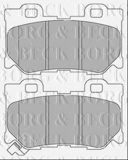 Комплект тормозных колодок, дисковый тормоз BORG & BECK BBP2434 (фото 1)