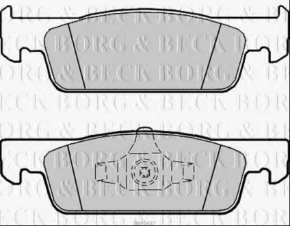 Комплект тормозных колодок, дисковый тормоз BORG & BECK BBP2407