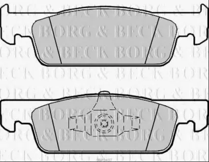 Комплект тормозных колодок, дисковый тормоз BORG & BECK BBP2407