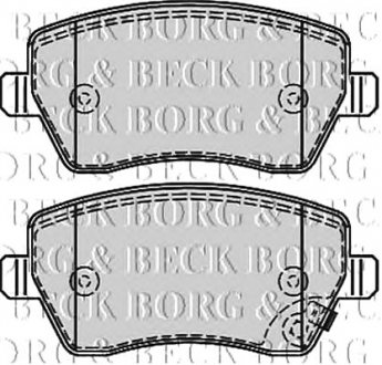 Комплект гальмівних колодок, дискове гальмо BORG & BECK BBP2166 (фото 1)