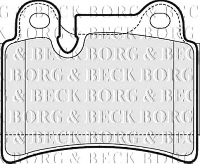 Комплект гальмівних колодок, дискове гальмо BORG & BECK BBP2053