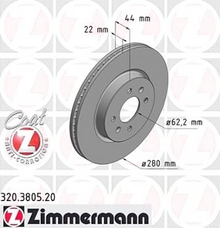 Тормозные диски ZIMMERMANN 320380520 (фото 1)