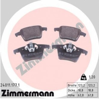 Гальмівні колодки дискові ZIMMERMANN 240111771