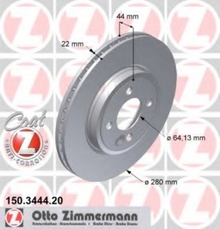 Тормозные диски ZIMMERMANN 150344420 (фото 1)