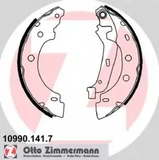 Гальмівні колодки барабанні ZIMMERMANN 109901417 (фото 1)