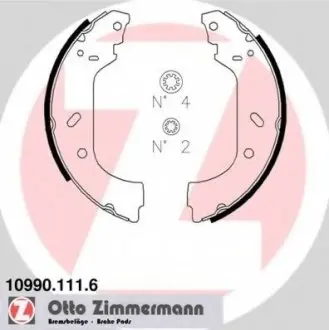 Гальмiвнi колодки барабаннi ZIMMERMANN 109901116