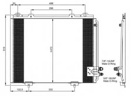 Радиатор кондиционера NRF 35228