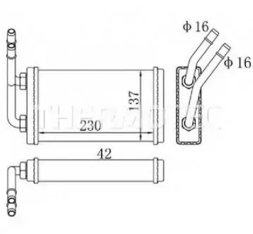 Теплообменник, отопление салона THERMOTEC D6G010TT