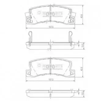 Тормозные колодки дисковые NIPPARTS J3612013