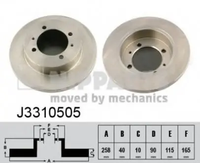 Гальмівні диски NIPPARTS J3310505