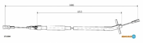 Трос ручного тормоза ADRIAUTO 270284