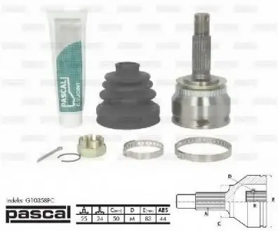 Шарнирный комплект, приводной вал PASCAL G10358PC