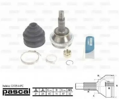 Шарнирный комплект, приводной вал PASCAL G10544PC