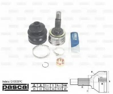 ШРУС наружный (G10538) PASCAL G10538PC