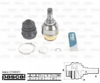 Шарнирный комплект, приводной вал PASCAL G7M004PC
