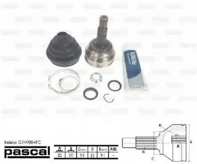 Шарнирный комплект, приводной вал PASCAL G1W004PC