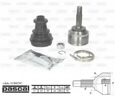 Шарнирный комплект, приводной вал PASCAL G1R025PC