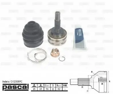 Шарнирный комплект, приводной вал PASCAL G12008PC