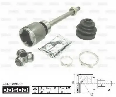 Шарнір привідного валу PASCAL G82007PC