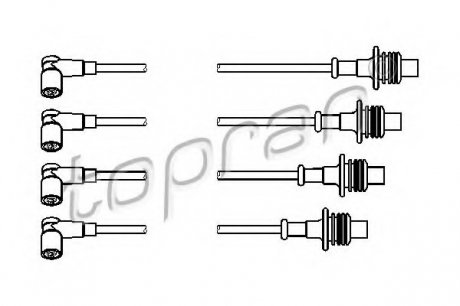 Комплект проводов зажигания TOPRAN / HANS PRIES 722801 (фото 1)