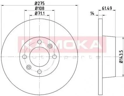 Тормозные диски KAMOKA 1032314