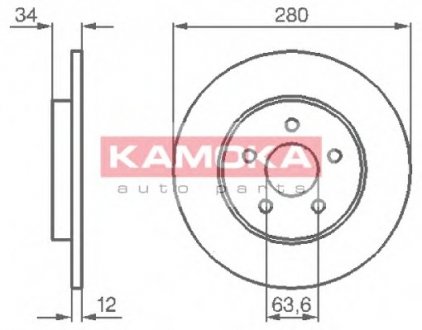 Гальмівні диски KAMOKA 1032252 (фото 1)