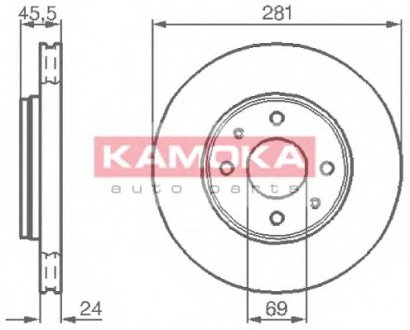 Тормозные диски KAMOKA 1032136 (фото 1)