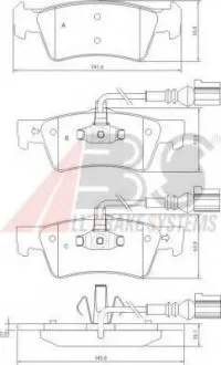 Гальмiвнi колодки дисковi ABS A.B.S. 37527