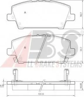 Гальмівні колодки дискові ABS A.B.S. 37529