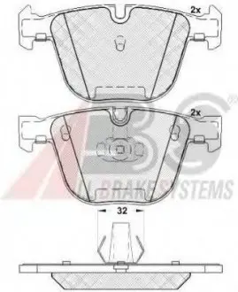 Тормозные колодки дисковые ABS A.B.S. 37371