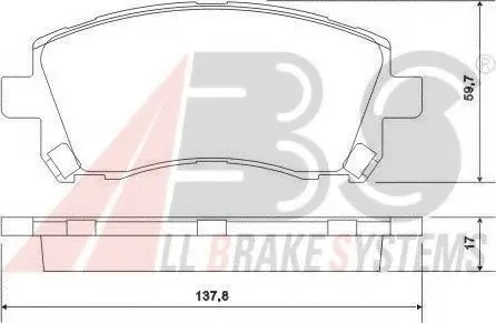 Гальмівні колодки дискові ABS A.B.S. 36972