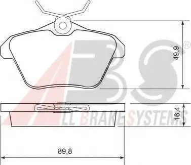 Тормозные колодки дисковые ABS A.B.S. 36935