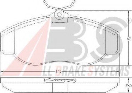 Комплект тормозных колодок, дисковый тормоз ABS A.B.S. 36941