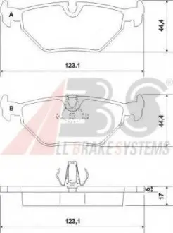 Тормозные колодки дисковые ABS A.B.S. 36908 (фото 1)