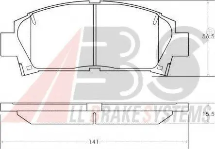 Тормозные колодки дисковые ABS A.B.S. 36866