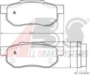 Тормозные колодки дисковые ABS A.B.S. 36870