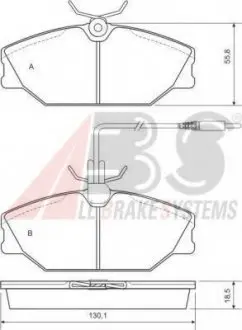 Тормозные колодки дисковые ABS A.B.S. 36769