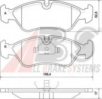Колодки гальмівні перед. Lanos/Nexia /Astra F G (94-08) A.B.S. A.B.S. 36667