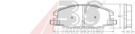 Гальмівні колодки дискові ABS A.B.S. 36632
