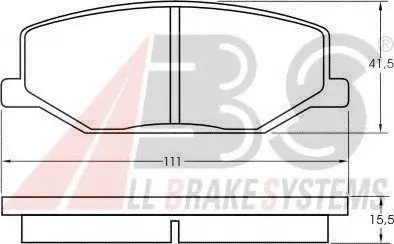 Тормозные колодки дисковые моз. ABS A.B.S. 36179