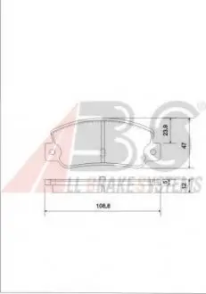 Тормозные колодки дисковые ABS A.B.S. 36081