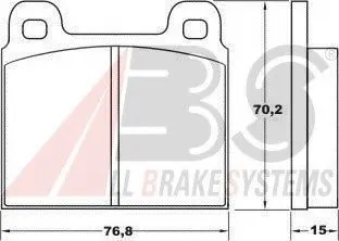 Тормозные колодки дисковые ABS A.B.S. 36025