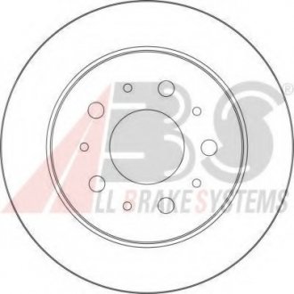 Гальмівний диск задн. Boxer/Ducato/Jumper (01-21). A.B.S. 17461 (фото 1)