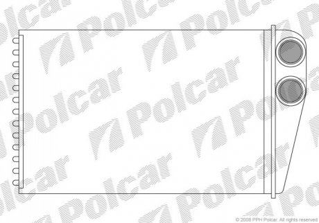 Радіатори обігріву 220x150x42 A/A паяння RENAULT SCENIC II 03- (P) Polcar 6012N8-1 (фото 1)