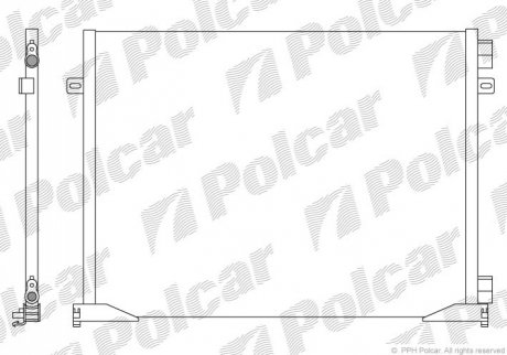 Радиатор кондиционера Renault Trafic/Opel Vivaro 1.9 dCi, 2.0 16V 01- Polcar 6026K8C1S