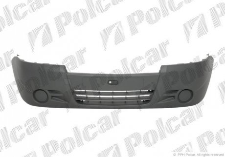 Бампер передний серый без отверст.для галогенов OPEL VIVARO 01.07- (PC) Polcar 6027074J
