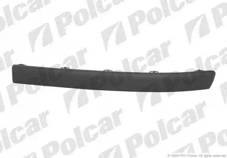 Накладка бампера левая сторона RENAULT CLIO III (R0/1) 09.05-05.09 (PJ) Polcar 605507-5
